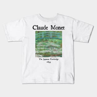 The Japanese Footbridge by Claude Monet Kids T-Shirt